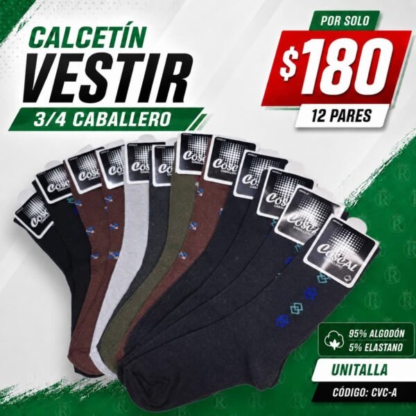 CALCETÍN VESTIR 3/4 CABALLERO