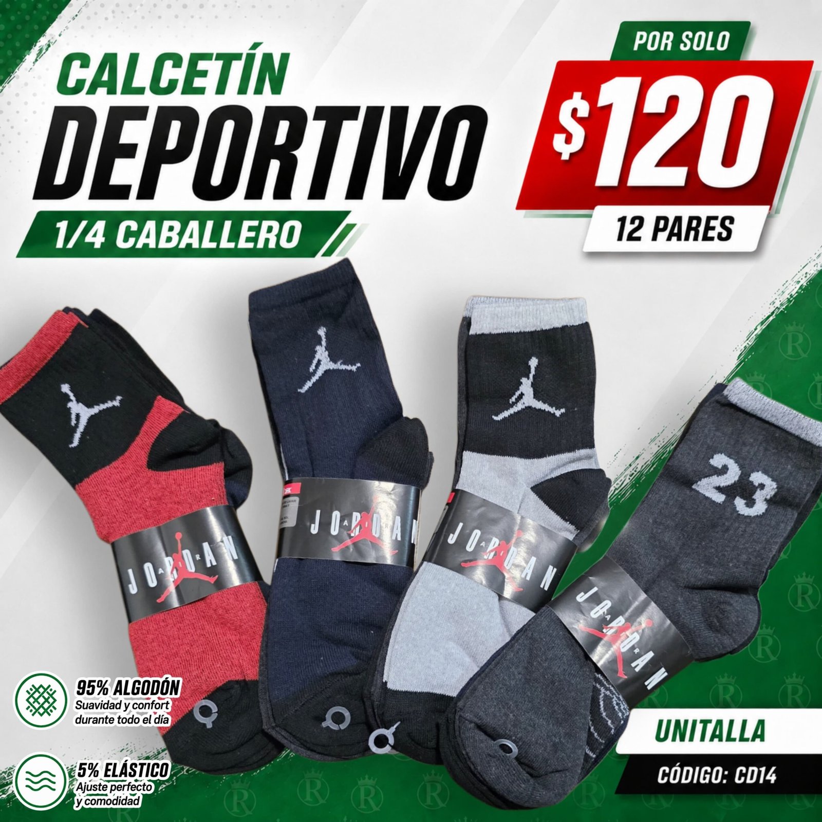 CALCETÍN DEPORTIVO 2/4 CABALLERO