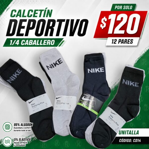 CALCETÍN DEPORTIVO 2/4 CABALLERO