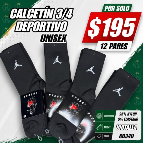 CALCETÍN 3/4 DEPORTIVO UNISEX