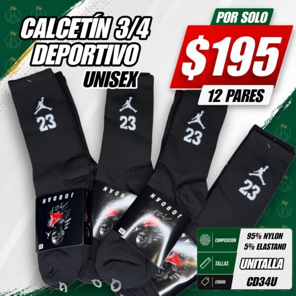 CALCETÍN 3/4 DEPORTIVO UNISEX