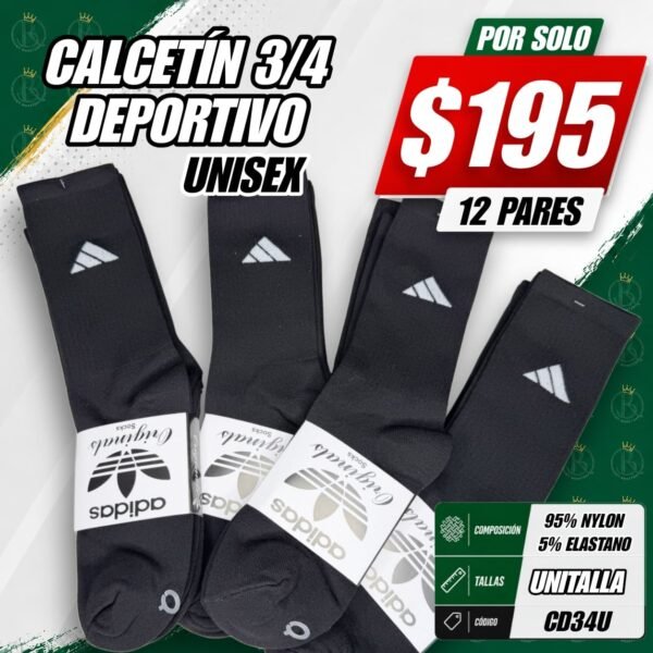 CALCETÍN 3/4 DEPORTIVO UNISEX